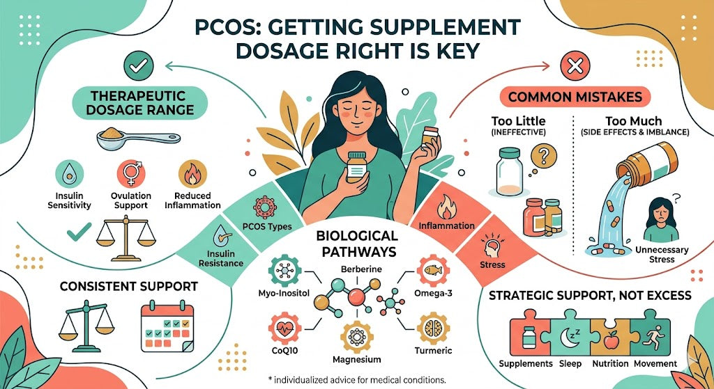 PCOS Supplements: Why Correct Dosing Matters More Than Most Women Realize