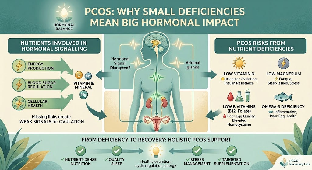 PCOS and Vitamin Deficiencies: How Nutrient Imbalances Can Affect Ovulation