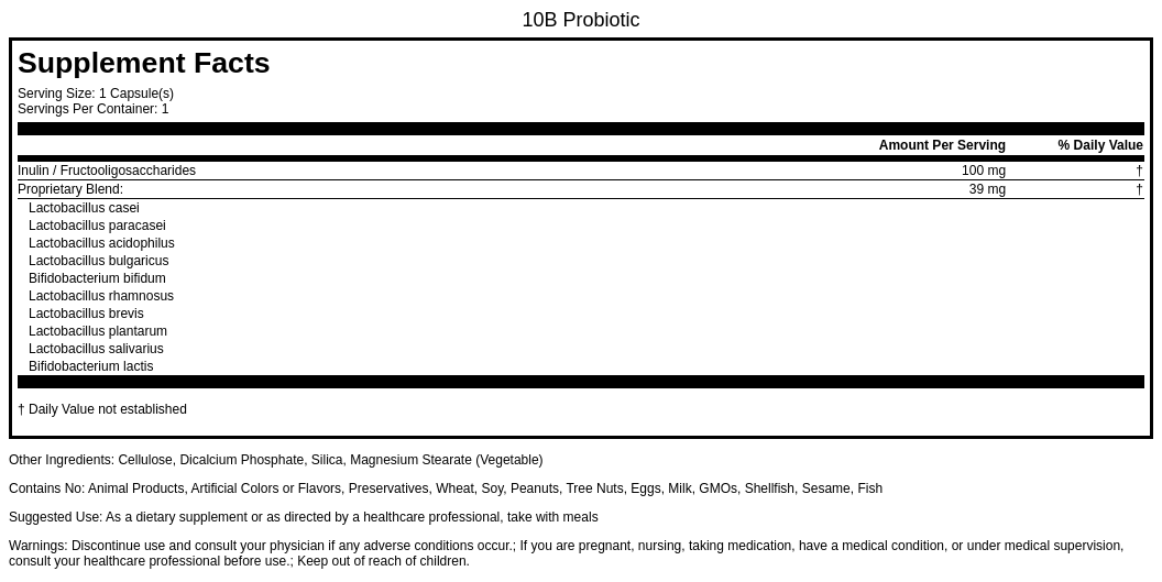 10B Probiotic